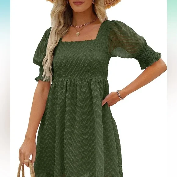 sachin and babi light blue dress Short sleeve green Empire Waist Dresses main image 0